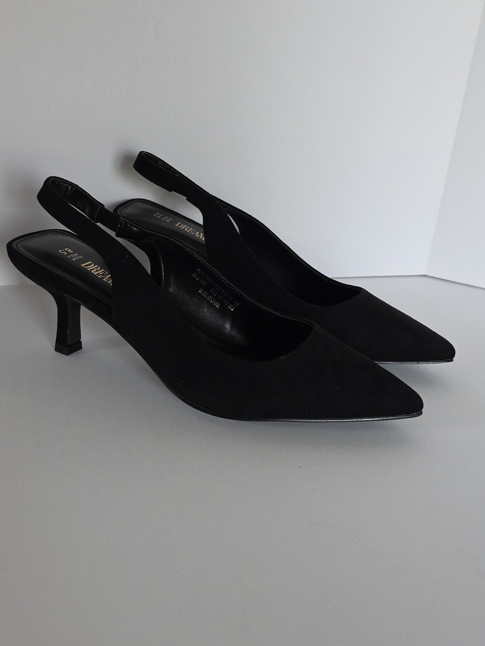 DREAM PAIRS(8.5) Kitten Heels Slingback Closed Toe Dress Shoes